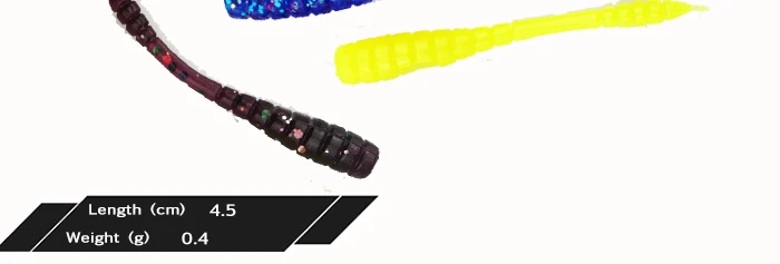 Mini Micro Soft Lure Soft Bait Rock Fishing Lures 4.5cm 0.4g 105pcs Worm Sandworms Swimbait Fishing Tackle  (3)