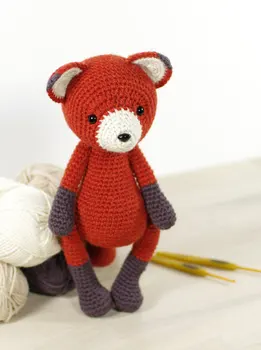 

crochet Red Fox - Amigurumi fox toy doll rattle