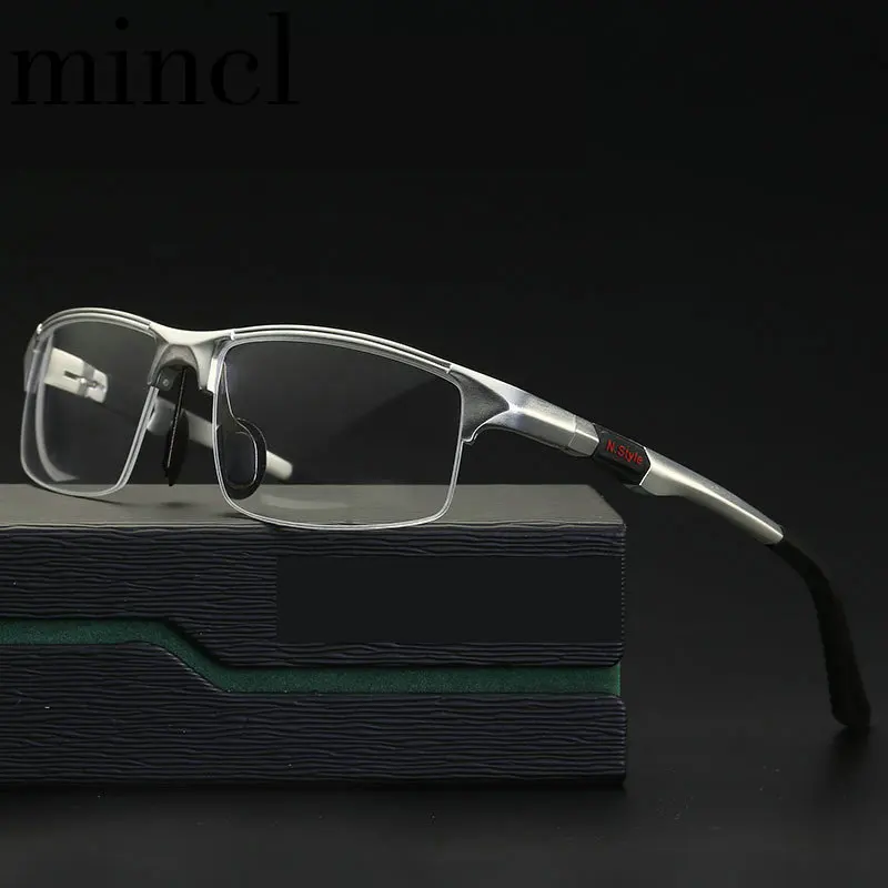 Aluminum Magnesium Sports Style Progressive Reading Glasses Commercial Affairs Glasses Brand Designer Men Multi-focus Reading NX