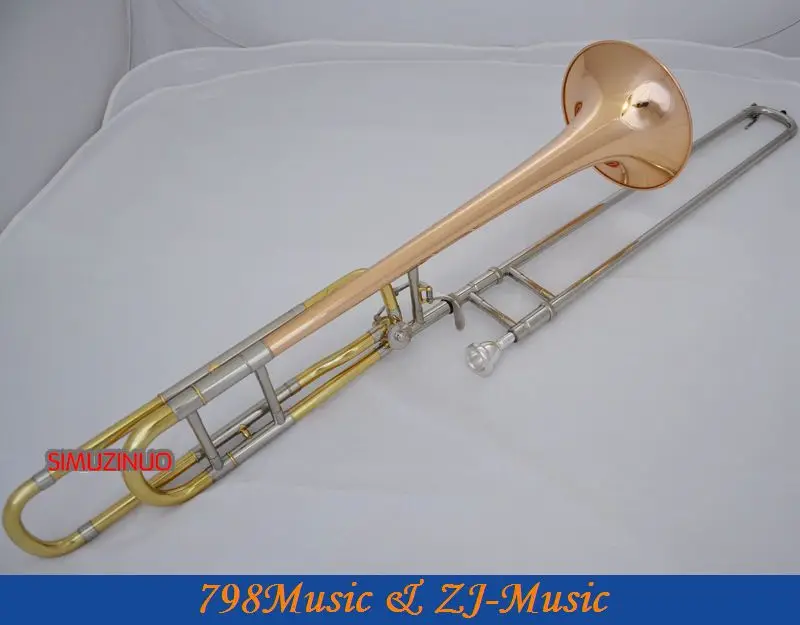 Professional new Phosphor Brass Tenor Trombone Bb/F Key Horn With Case