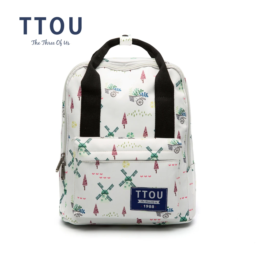 

TTOU Fresh Canvas Backpack Preppy Style Cute Travel Bags For Women School Backpacks For Girl Women's Bags