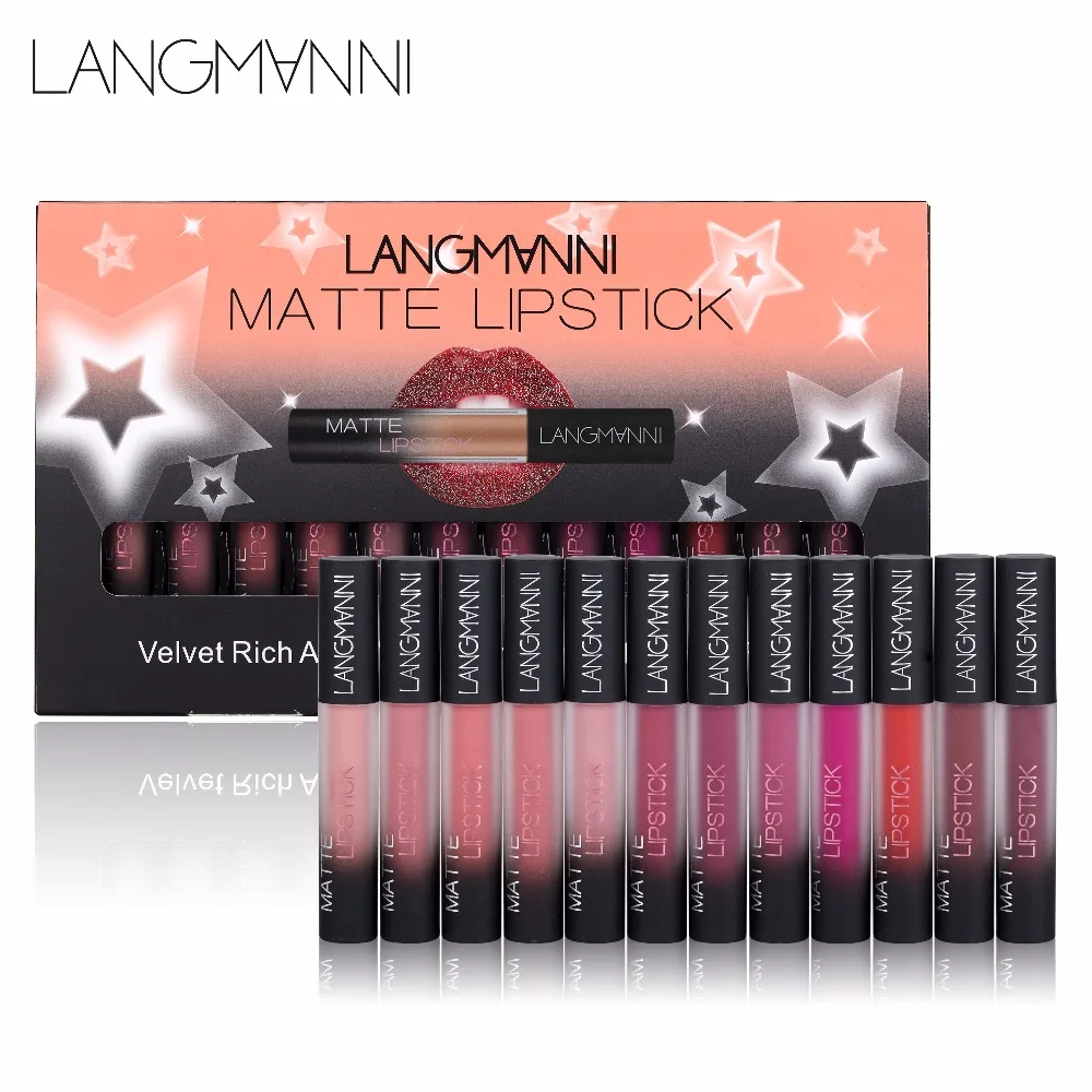 Professional lip tint Matte Lipgloss Kit Brand Liquid Lipstick Waterproof Maquiagem Nude Lip Gloss nude Cosmetic Beauty Make up Professional lip tint Matte Lipgloss Kit Brand Liquid Lipstick Waterproof Maquiagem Nude Lip Gloss nude Cosmetic Beauty Make up