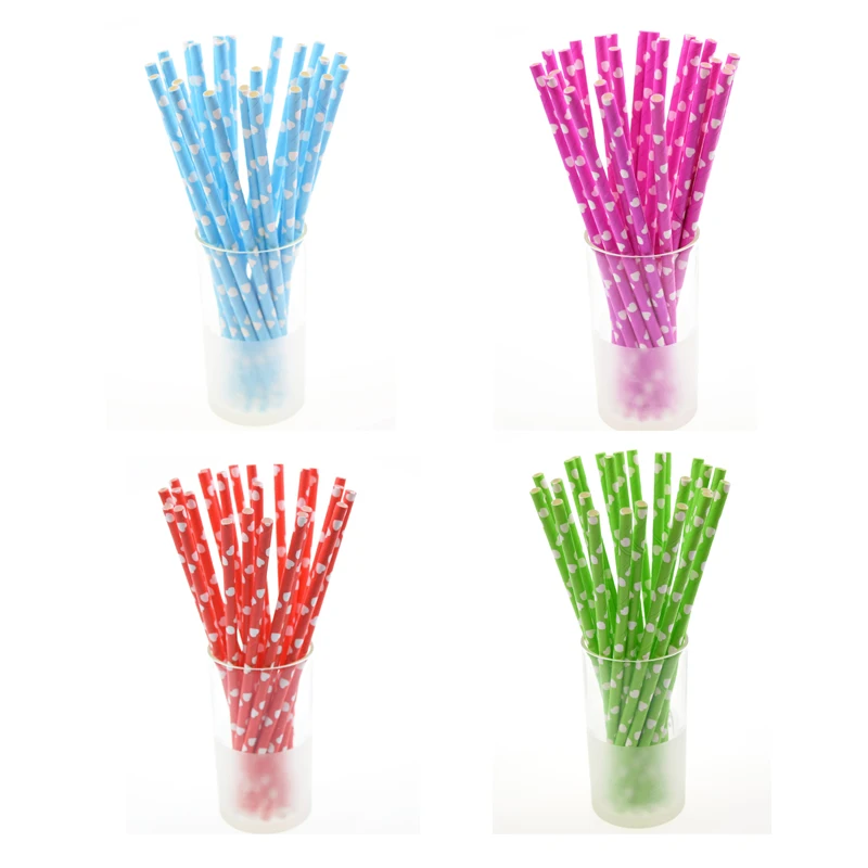 

25pcs/lot Hot Pink Paper Straws Heart Drinking Straws For Kids Birthday Party Wedding Decorations Bachelorette Creative Straws