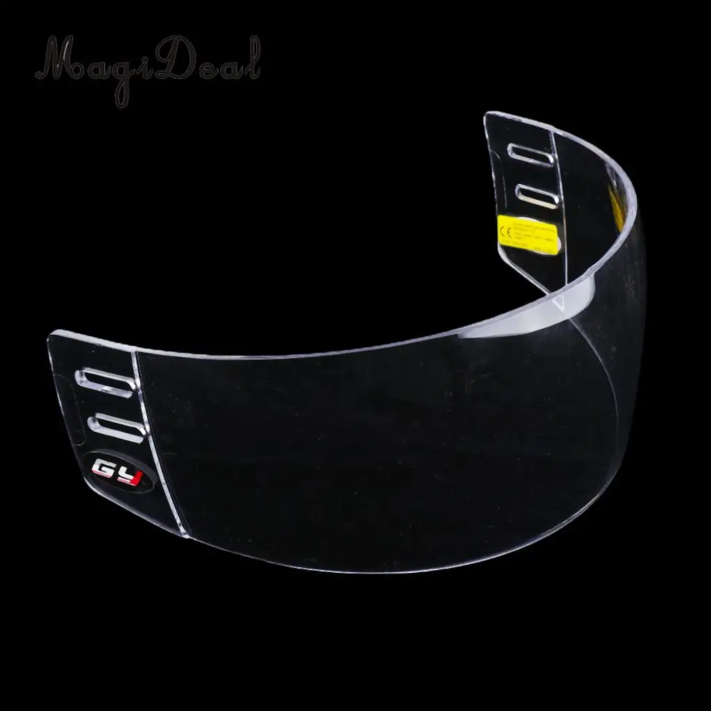 MagiDeal High Quality CE Approval Anti-Fog Anti-Scratch Ice Hockey Visor Shield With Mounting Hardwares Replacement Acce 39x9cm