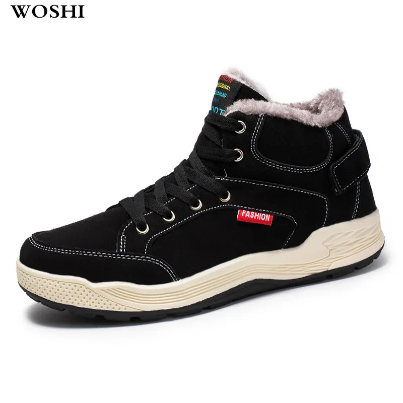 

Big size 11 12 Outdoor with fur Men Boots Fashiion Winter keep Warm Snow Boots Men comfortable Work casual Shoes Zapatos w4