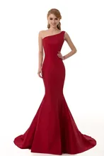 Burgund Prom Dresses 2016 Eine Schulter Meerjungfrau Kleid Für Prom Partei Reizvolle Backless Abendkleid Vestidos de festa