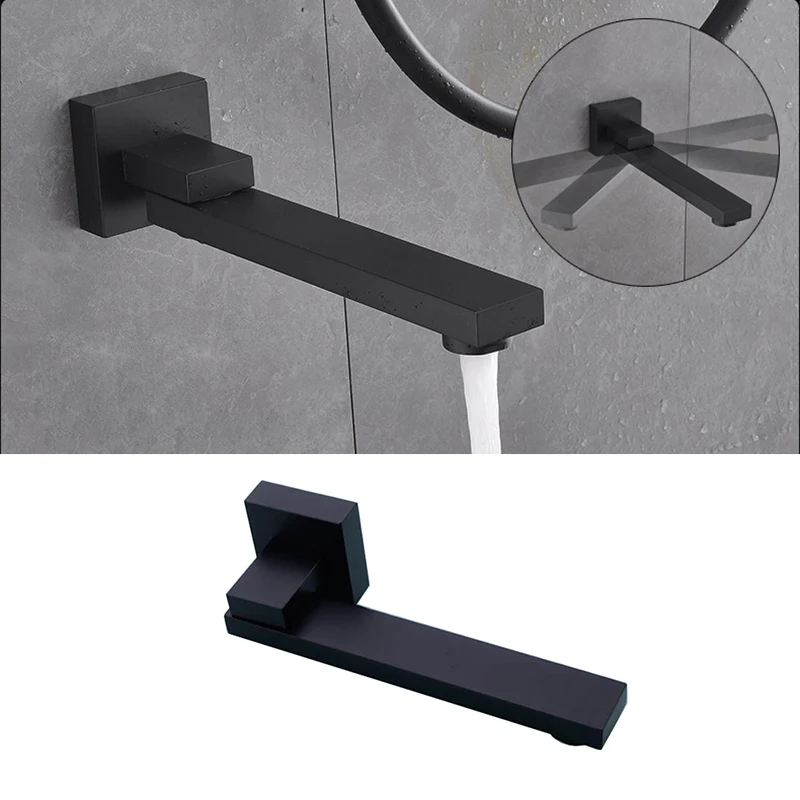 BAKALA Wash Basin Bathroom Faucet Hot And Cold Water Wall Mount Mixer Sink Tap Swivel Spout Bath With Modern Single Lever Handle Basin Faucet Bathroom Faucet