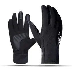 Унисекс непромокаемые флисовые лыжные перчатки ветрозащитные термальные сенсорный экран наружные спортивные велосипедные перчатки