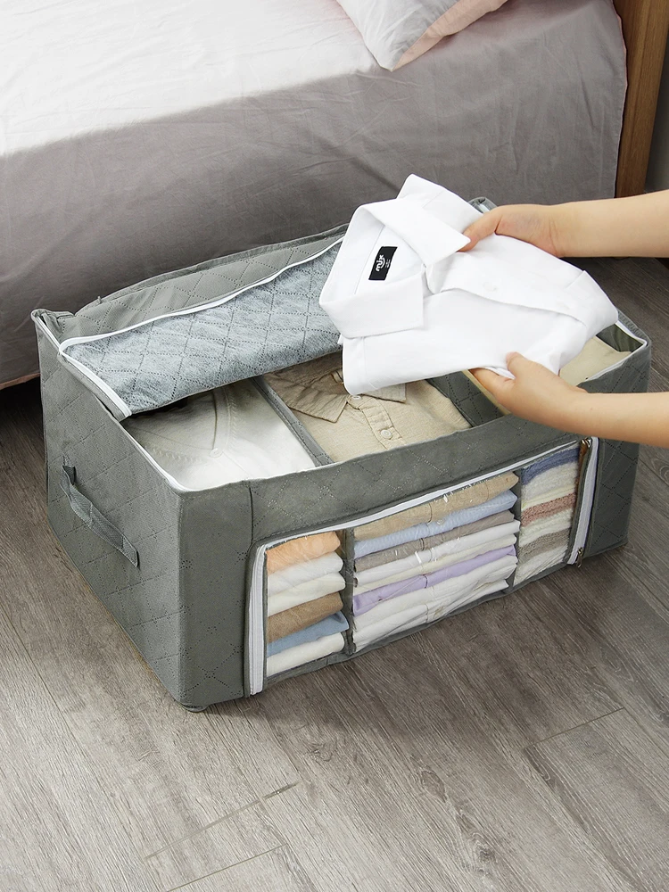 

charcoal collection boxes sorting boxes household large clothes service storage boxes non-weven fabric Japan style clothing