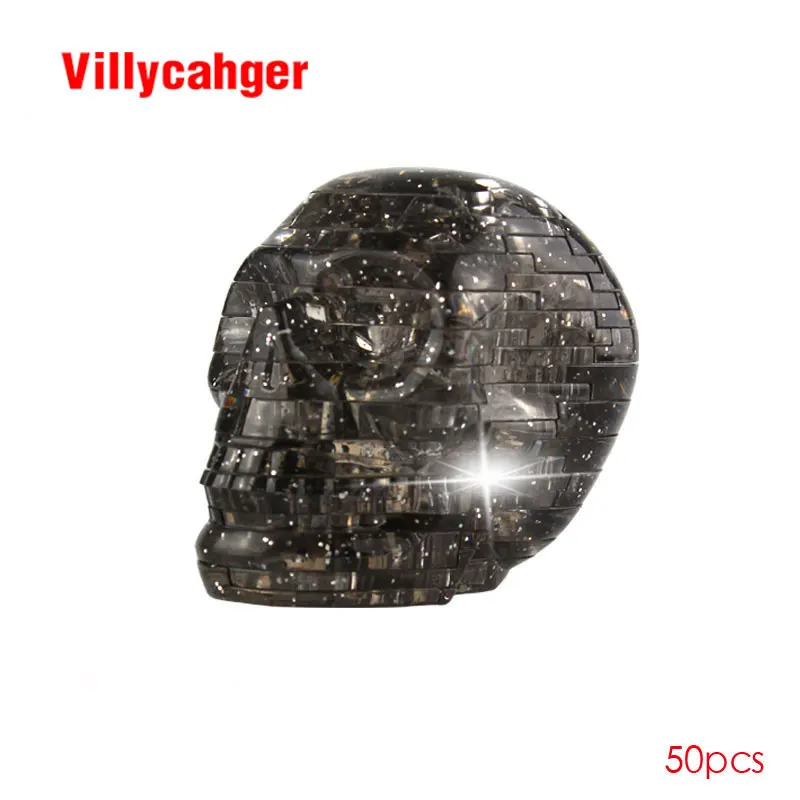 

Crystal Puzzle with Flash Light DIY Model Buliding Toy for Children Home Decoration - Skull Free shipping 9056A