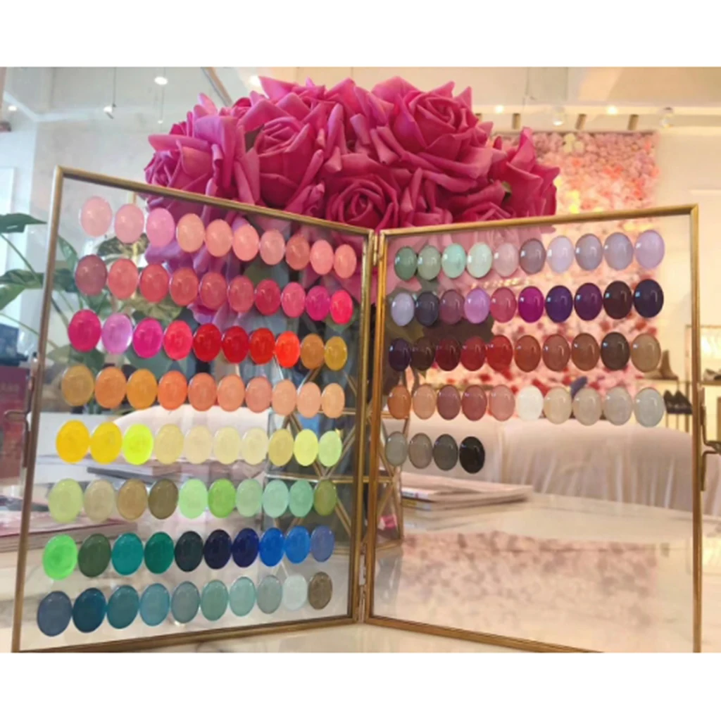 200 Tips 3D Dome Clear Nail Polish Color Display Chart/Colour Art Display Card