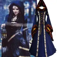 Костюм для косплея на Хэллоуин страшный вампир ведьма одежда платье в викторианском стиле для девочек Женский средневековый маскарадный