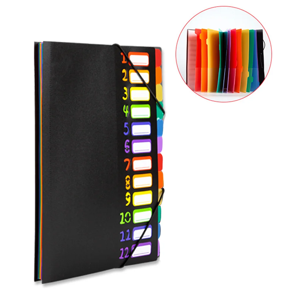 Папка для документов с 12/13/24 отделениями папки в деловом стиле Rainbow классификации