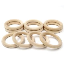 68mm 2 67 20pcs Nature Wooden Ring font b Teether b font Montessori Baby Toy font