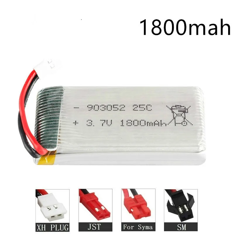 1800 мАч 3,7 в lipo Батарея для KY601S SYMA X5 X5S X5C X5SC X5SH X5SW M18 H5P HQ898 H11D H11C T64 T04 T05 F28 F29 T56 T57 Батарея