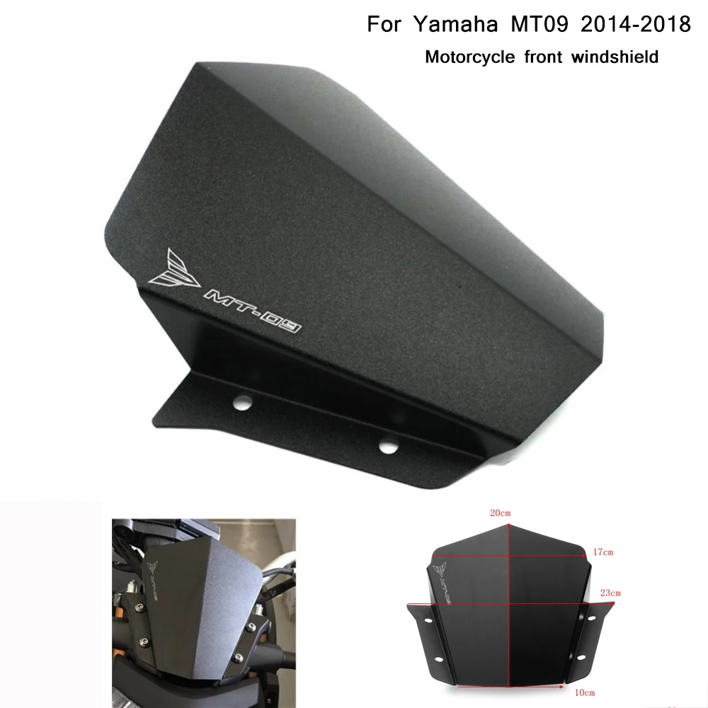 

Motorcycle Front Windshield Aluminum alloy Protection Cover Modified Silp on for yamaha MT-09 2014 2015 2016 2017 2018