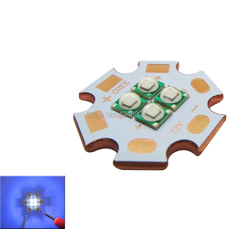 12 w epileds 4 leds 365nm uv purple led emissor de luz da lâmpada 6
