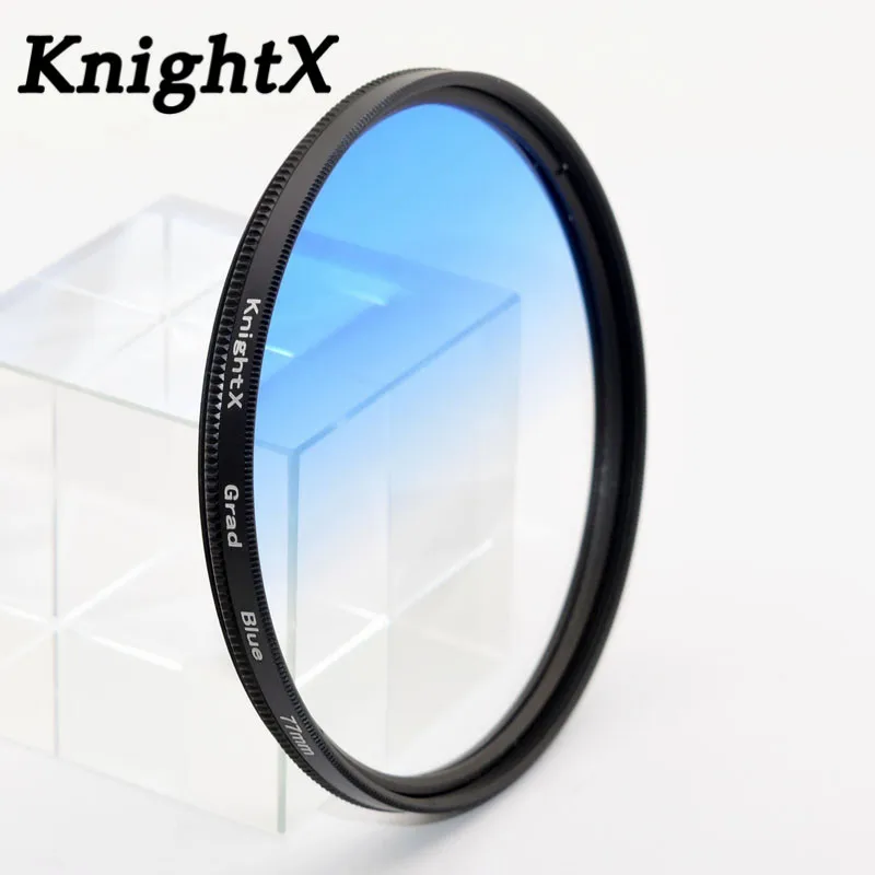 Цветной градиентный УФ фильтр KnightX красный ND для камеры Canon nikon d3200 d3300 d5500 d5300 1200D 750D