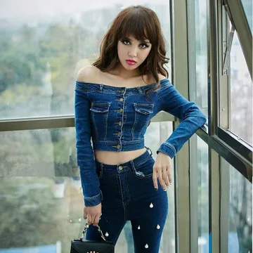 Popular Short Sleeve Cropped Denim Jacket-Buy Cheap Short