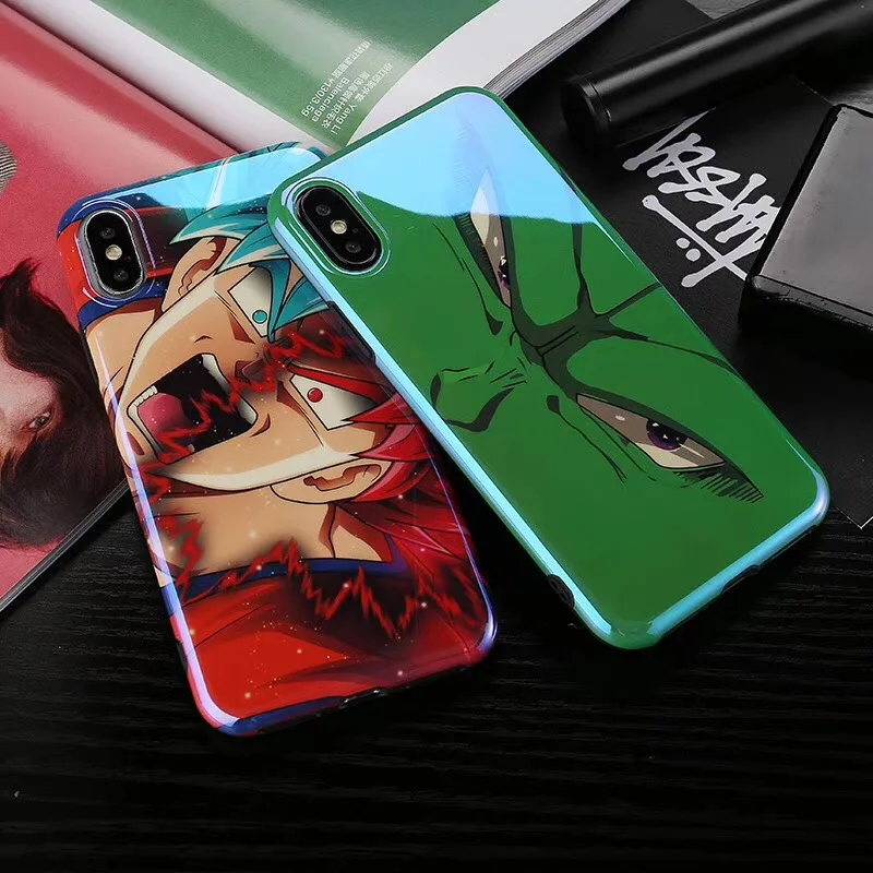 

Hot Dragon Ball Piccolo Cartoon Son Goku soft silicon cover case for iphone 6 6S plus 7 7plus 8 8plus X Blu-ray phone cases