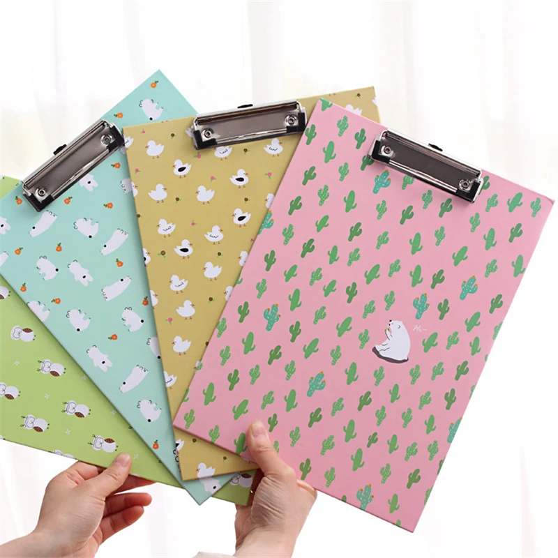 

Coloffice A4 Radnom Paper Cactus duck bear random color clipboard writing drawing boards Pads Stationary School Office supplies