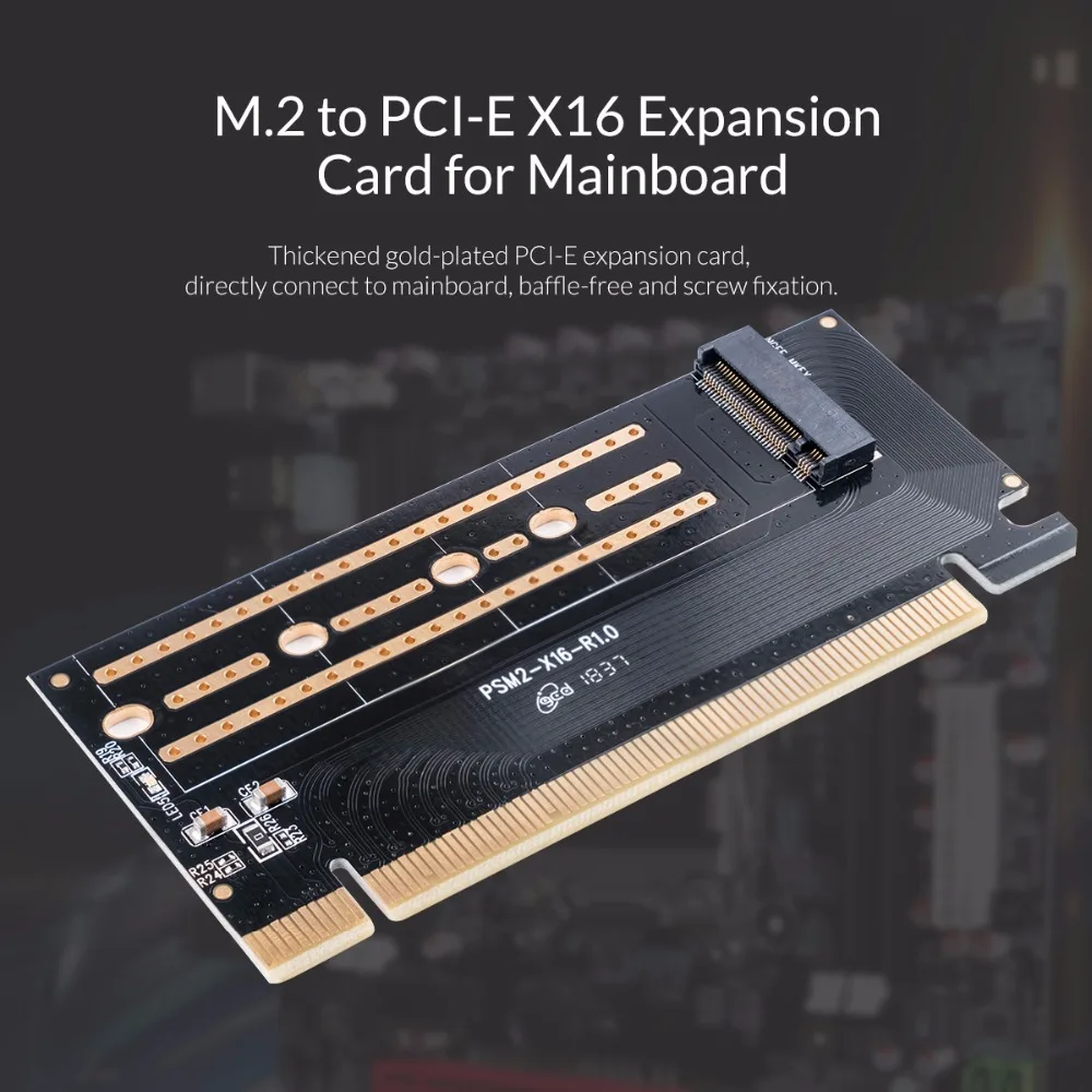 ORICO M.2 NVME к PCI-E 3,0X16 Плата расширения для материнской платы PCI-e 3,0 Gen3 X16 поддержка PCI-E канала NVME протокол M.2 SSD