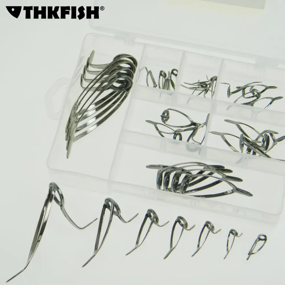 35Pcs #8-#25 Big Jigging Saltwater Heavy Duty Boat Fishing Rod Guides Tip Tops