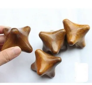 

2 pcs Sandalwood palm massage rod natural sandalwood hexagonal palms acupuncture massage cone