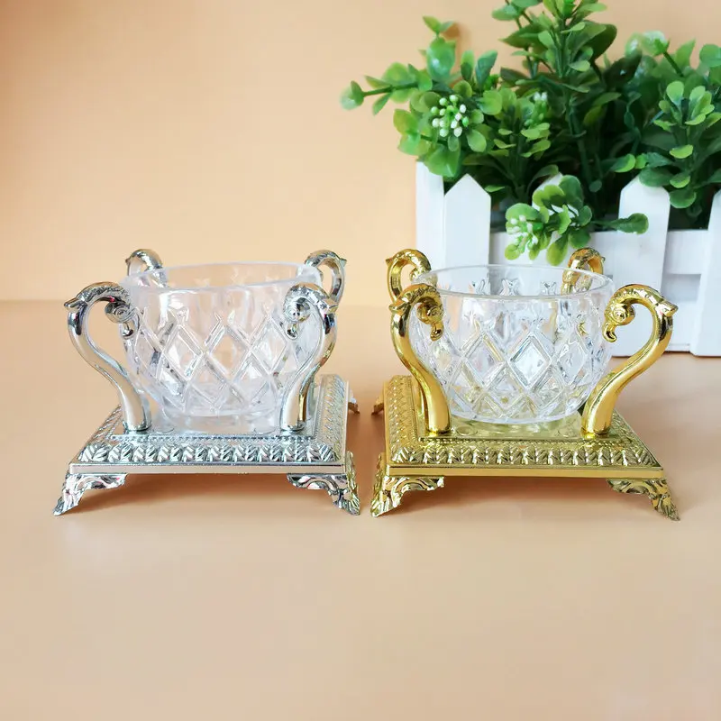 

Creative Sugar Box Salad Cup Seasoning Calendula Golden Silver candy Box european personality favor box gift box