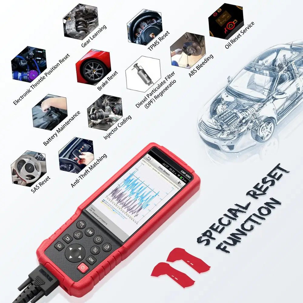 LAUNCH X431 CRP429C OBD2 ENG ABS подушка безопасности SRS диагностический инструмент obdII