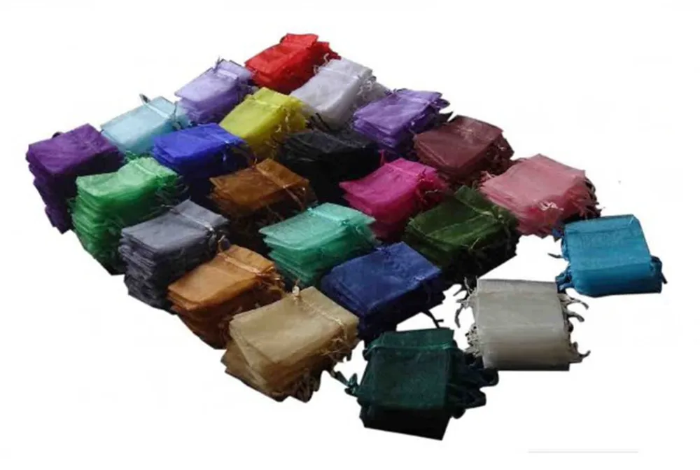 OMH 10pcs7x9, 10x12,10x15,11x16,15x20,17x23,13x18 см цветные рождественские упаковка мешки для ювелирных изделий, прозрачные подарочные мешочки на BZ08-20
