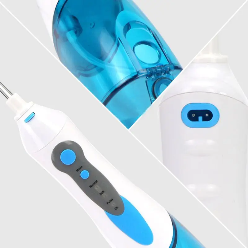 Cordless Oral Irrigator Portable Rechargeable Tooth Cleaner Whitening With 3 Modes Dental Water Jet Tips, Travel And Home Use