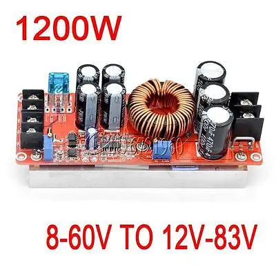 

DC-DC Converter 20A 1200W Step Up Step Down Buck Boost Module 8-60V To 12-83V