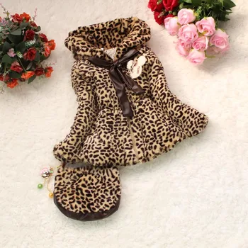 

2016 winter children 's clothing wholesale Leopard fur - like fur coat girls girl furry coat 6032