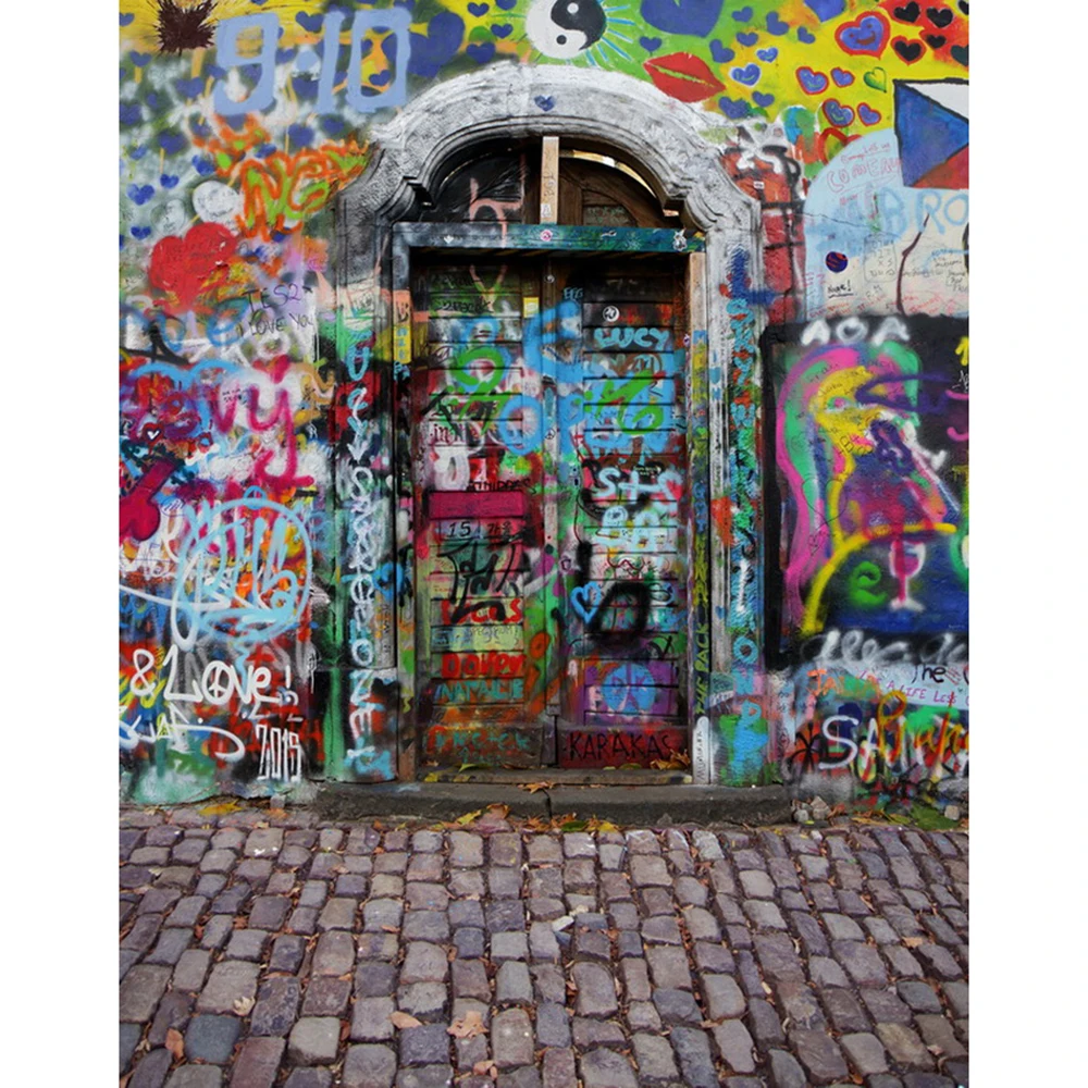 Graffiti-Photography-Backdrop-Vinilo-Vinyl-Backdrop-For-Photography-Kids-Door-Background-For-Photo-Studio-Fotohintergrund (1)
