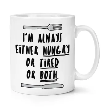 

Hungry Tired Mugs Beer Coffee Ceramic Tea Cups Home Decor Kitchen Decal Novelty Friend Gift Birthday Gifts