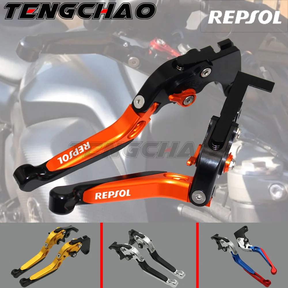 

For HONDA CBR250R CBR300R CB300F CBR500R CB500F CB500X CB190R CB190X Motorcycle Folding Extendable Brake Clutch Lever REPSOL