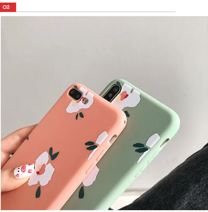 Flower Floral Soft Silicone For iPhone 6 7 8 Plus 6S X Cases Soft Cover Phone Case For iPhone XS XR Max 6 S Plus Cases Coque TPU (15)