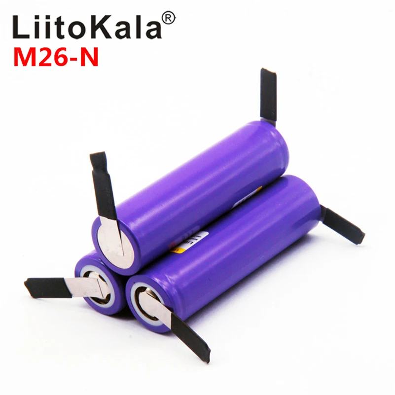 LiitoKala M26-N 18650 2600 mah 10A 18650 литий-ионная аккумуляторная батарея силы безопасный аккумулятор для ecig/скутер