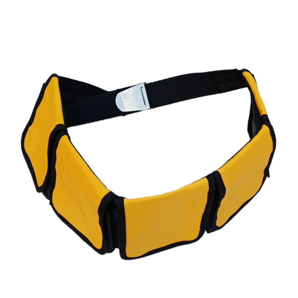 MagiDeal Scuba Diving 3 4 5 Pockets Weight Belt Heavy Duty Waist Strap Gear for Snorkeling Free Diving Spear Fishing  