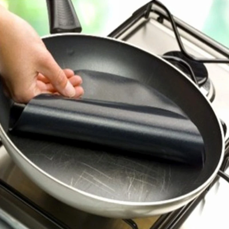 

BBQ Mat Reuseable Non-stick Pan Fry Liner Sheet Cooking Oil Sheet Pad Kitchen Pads Baking Mats Kitchen Party Favor 24cm