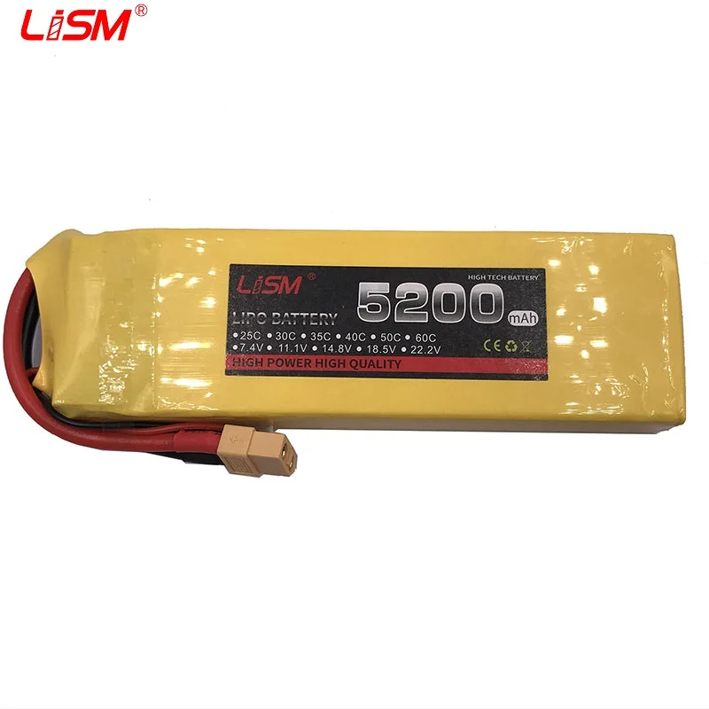 

RC lipo battery 3S 11.1v 5200mAh 40C 30C For RC Airplane Quadrotor Helicopter Drone 3S RC Li-Polymer Battery A 30C 3S #25y41