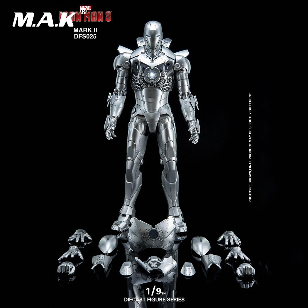 

1/9 Scale Alloy Diecast DFS025 Iron Man 3 MK2 MK II Man Figure Model Toy Collection for Gift