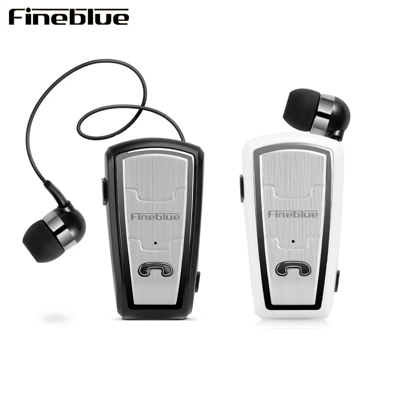 

Original FineBlue FQ208 Retractable Wireless Bluetooth Earphones Handsfree Headset Stereo Headphone Clip Mic Phone Call Portable