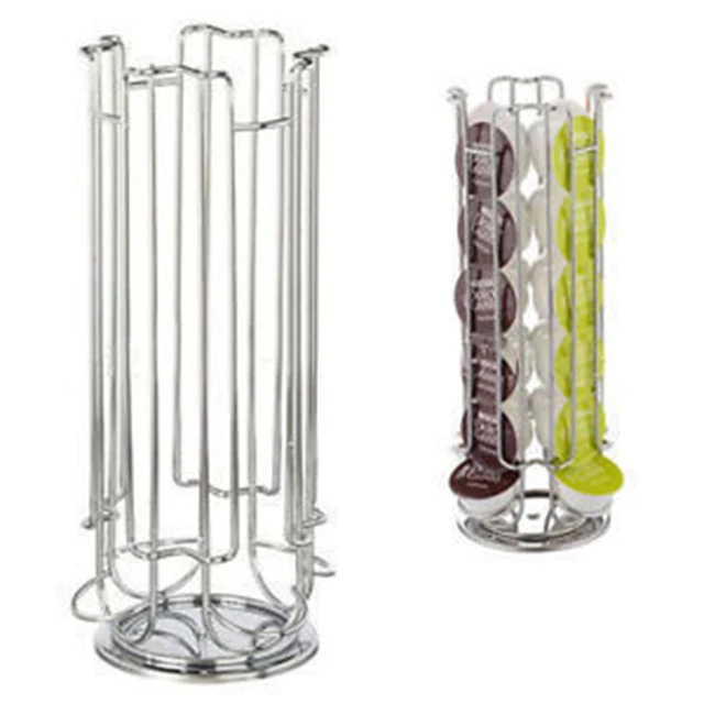 Best Price Iron Coffee Pod Holder Coffee Display Stand Rack for 24 Capsule Storage Drawer Organizer Mayitr