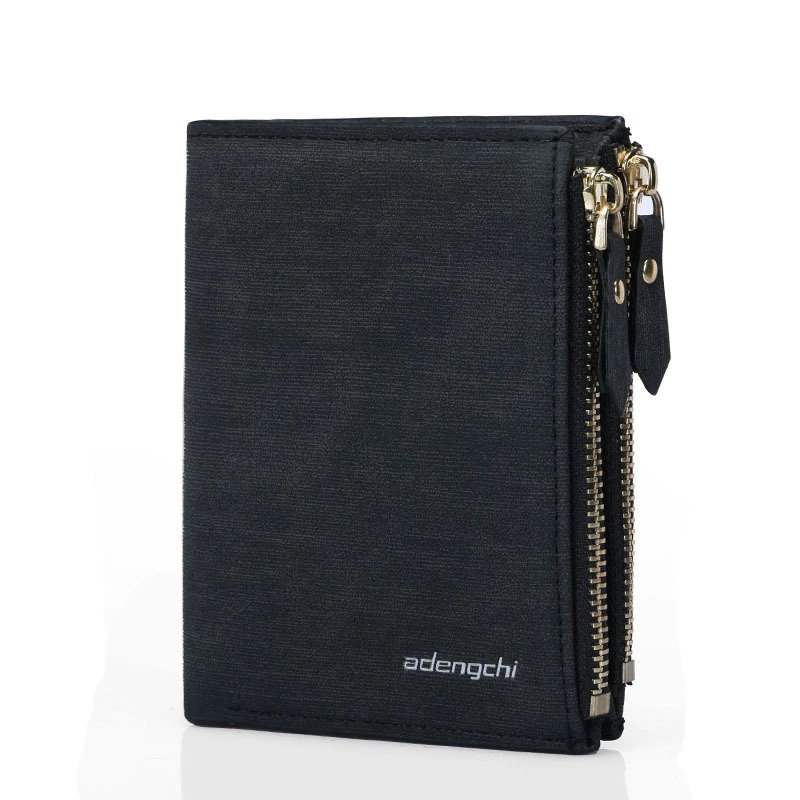

Brand New Men Pu Wallet Zipper Design Male Purse Card Holder Wallet Top Quality carteira masculina Men Short Wallet