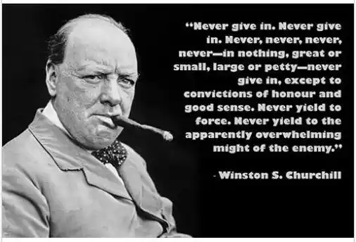 Never Give Up Historic Quote Photo Poster Winston S Churchill Leader Silk Poster Decorative Painting 24x36inch Painting Calligraphy Aliexpress
