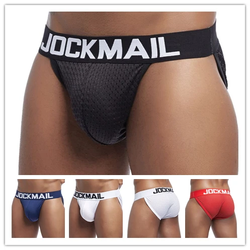 Трусы бикини JOCKMAIL мужские сетчатые пикантное нижнее белье дышащие трусы из