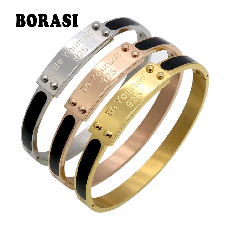 Браслеты манжеты и обручи золотого цвета с надписью Be Yourself|bracelet brand|bracelet fashionbrand
