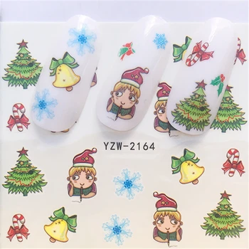 

1Sheet Christmas Design Nail Art Sticker DIY Full Wraps Watermark Nail Water Transfer Stickers